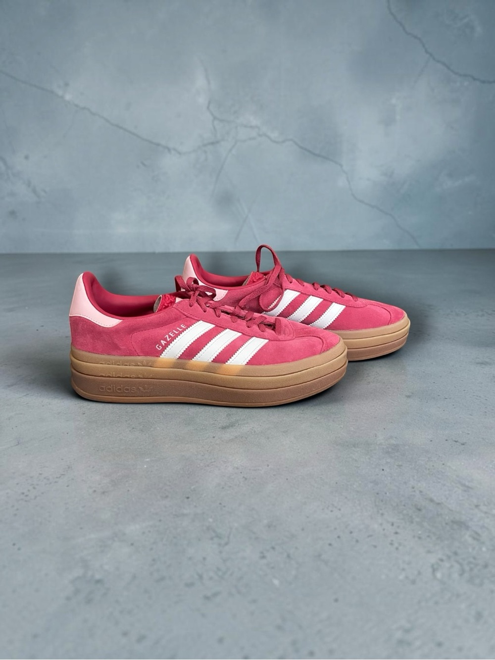 adidas Gazelle Bold Platform Pink White Gum Sneakers Women’s 8.5